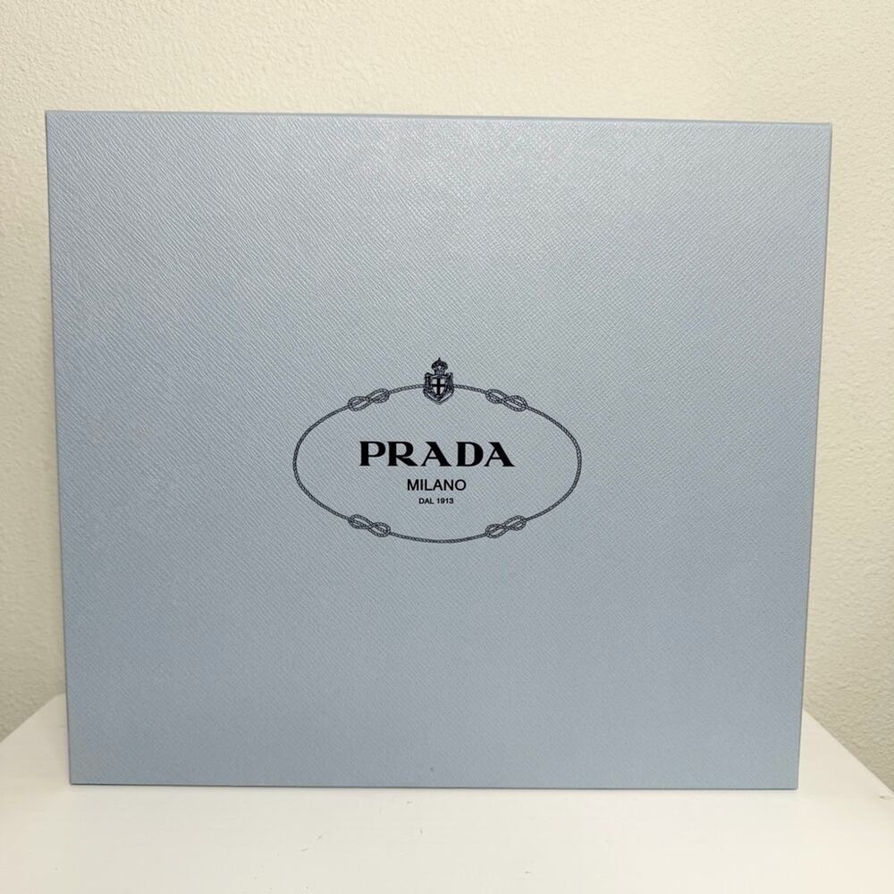 Prada Nappa Tech Triangle Logo White Chunky Platform Block Heel Boots IT Size 38 - Picture 16 of 16